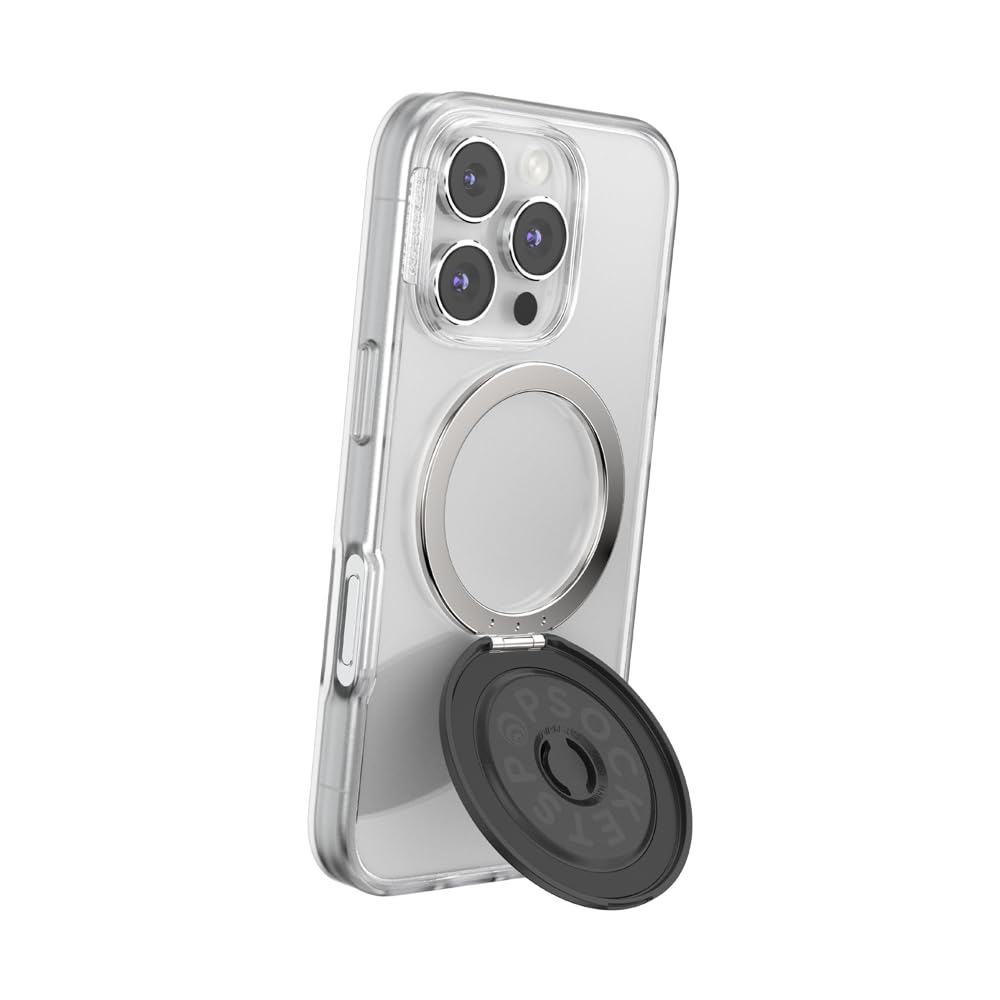 ​​​​PopSockets Phone Grip with Expanding Kickstand, Adhesive Grip - Black