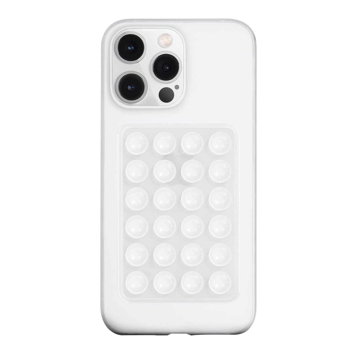 Silicone Suction Phone Case Mount, Silicon Adhesive Phone Accessory for Smartphones, Hands-Free Mirror Shower Phone Holder for Selfies, Tiktok Videos (Light Pink)