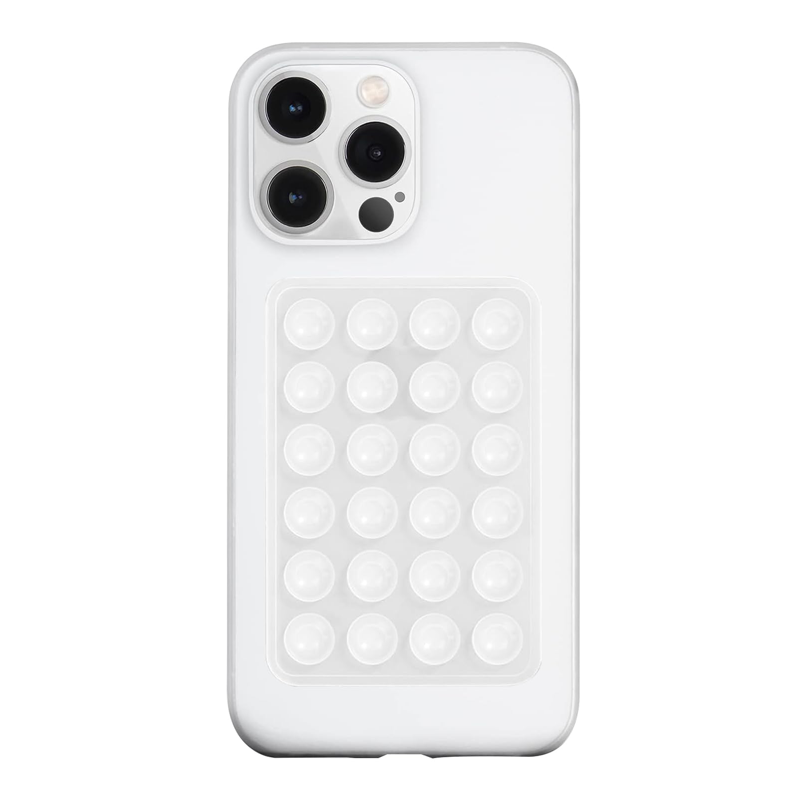 Silicone Suction Phone Case Mount, Silicon Adhesive Phone Accessory for Smartphones, Hands-Free Mirror Shower Phone Holder for Selfies, Tiktok Videos (Light Pink)
