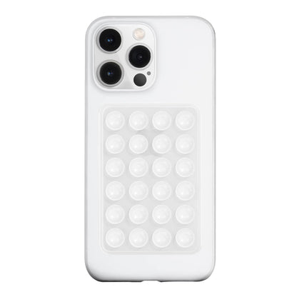 Silicone Suction Phone Case Mount, Silicon Adhesive Phone Accessory for Smartphones, Hands-Free Mirror Shower Phone Holder for Selfies, Tiktok Videos (Light Pink)