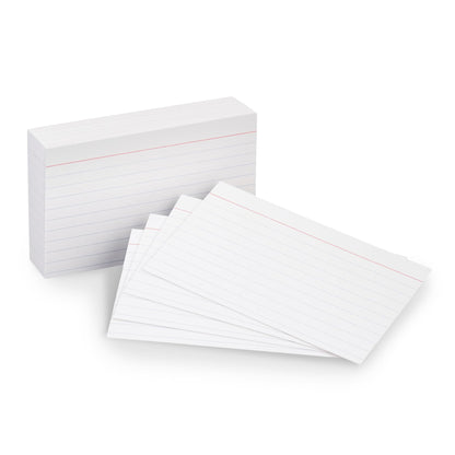 Amazon Basics Paper Flash Ruled Index Note Cards, Heavy Weight, White, 3 x 5 Inch Card, 300 Count, 100 Pack of 3