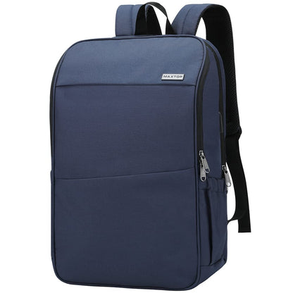 MAXTOP Deep Storage Laptop Backpack with USB Charging Port[Water Resistant] College Computer Bookbag Fits 15 Inch Laptop Black