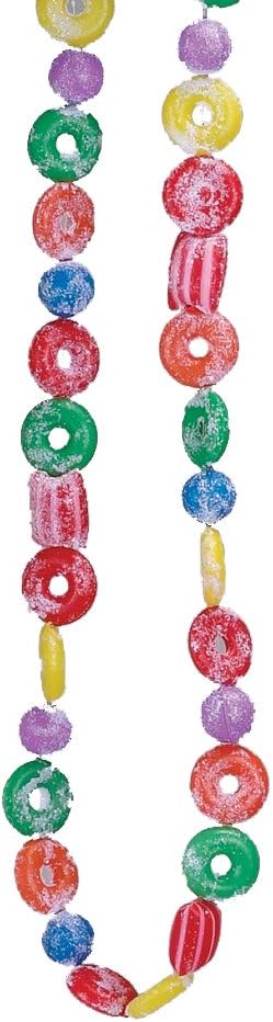 Kurt Adler H1737 6-Foot Plastic Glittered Life Saver, Ball, and Candy Garland for Christmas