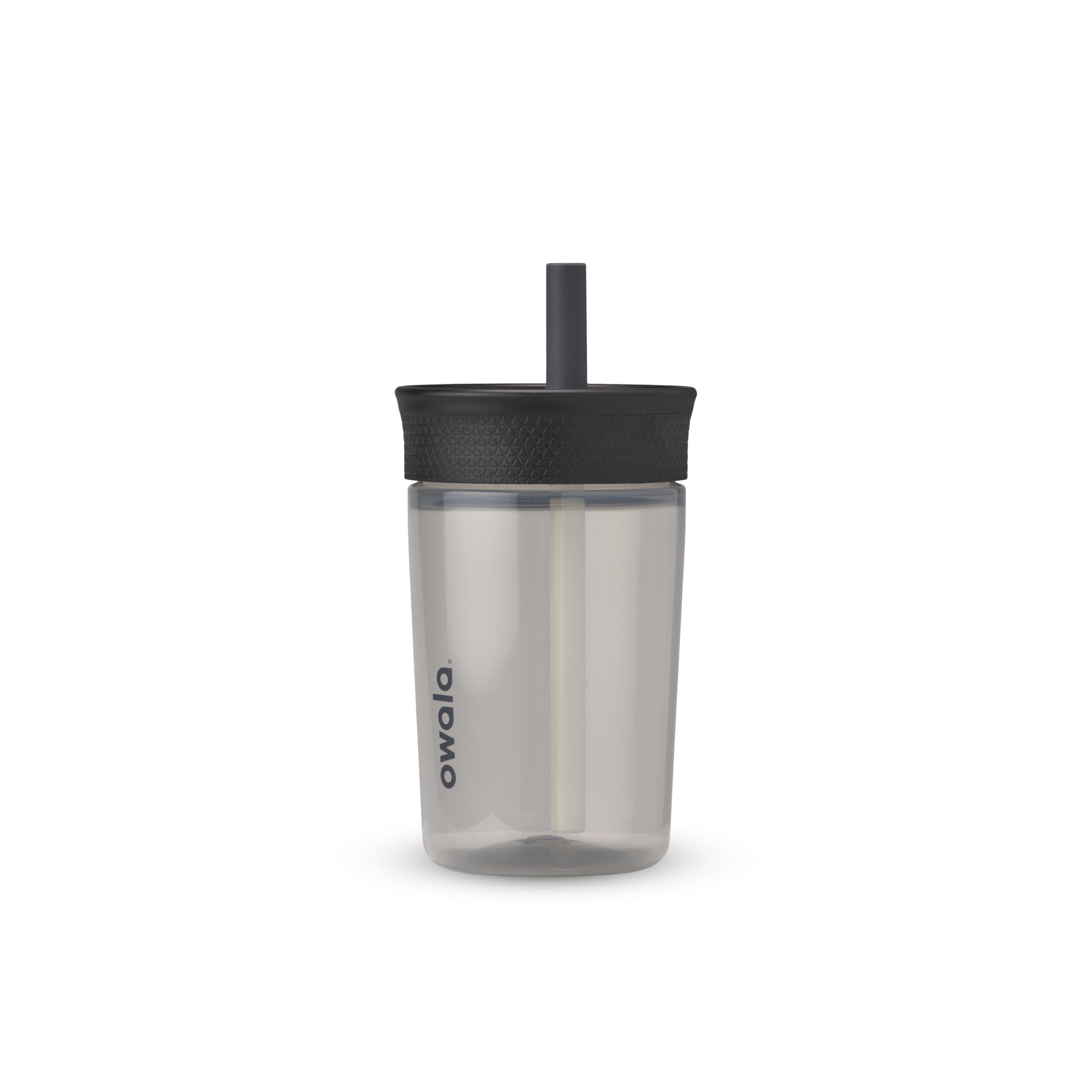 Owala Kids BPA-Free Plastic Tumbler with Spill Resistant Flexible Straw, Easy to Clean, Kids Water Bottle, Great for Travel, Dishwasher Safe, 15 Oz, Orange and Peach (Watermelon)
