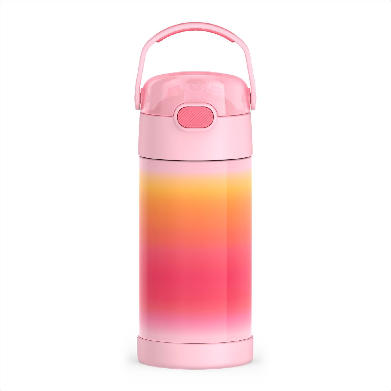 THERMOS FUNTAINER Water Bottle with Straw - 12 Ounce - Kids Stainless Steel Vacuum Insulated Water Bottle with Lid, Mod Flowers