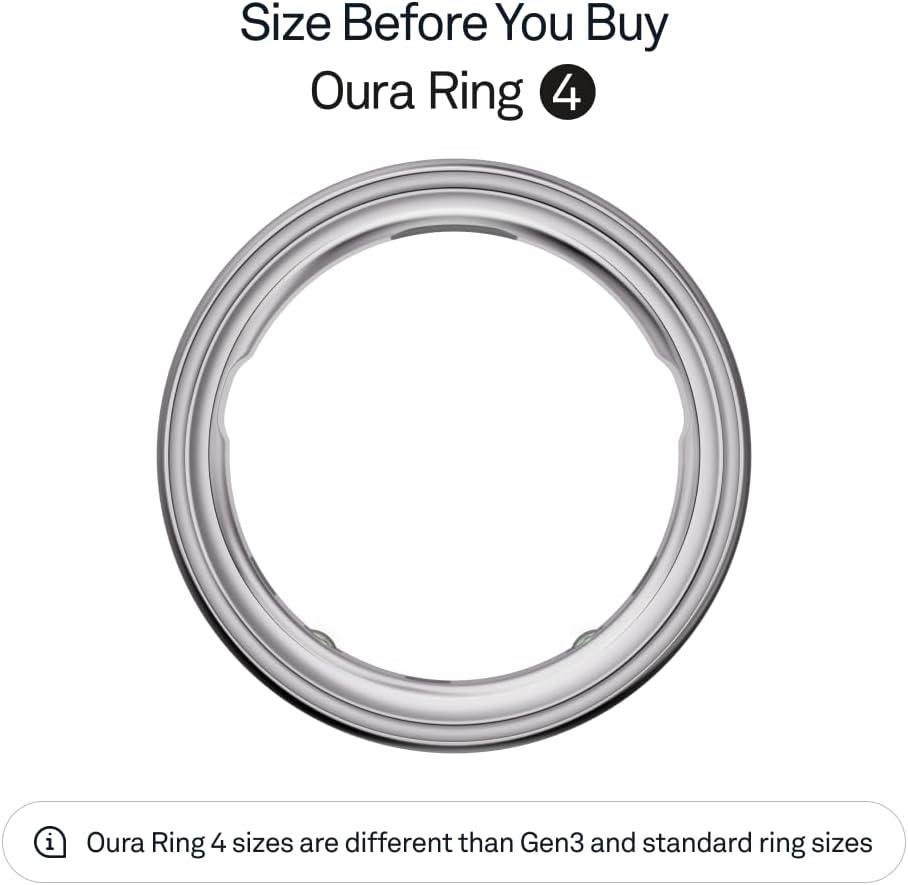 Oura Ring 4 - Silver - Size 9 - Size Before You Buy