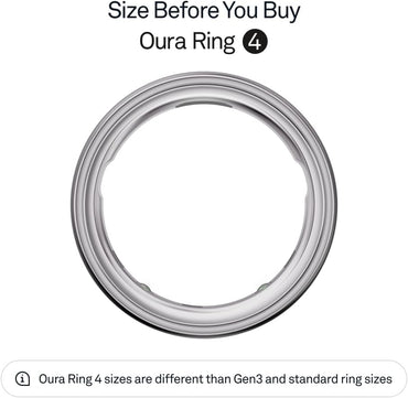 Oura Ring 4 - Silver - Size 9 - Size Before You Buy