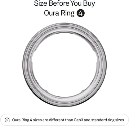 Oura Ring 4 - Silver - Size 9 - Size Before You Buy