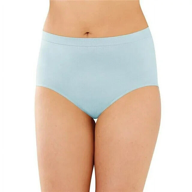 Bali Women's Comfort Revolution Microfiber Brief Underwear, Blue, 8/9