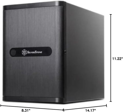 SilverStone Premium Mini-ITX/DTX Small Form Factor NAS Computer Case DS380B READ