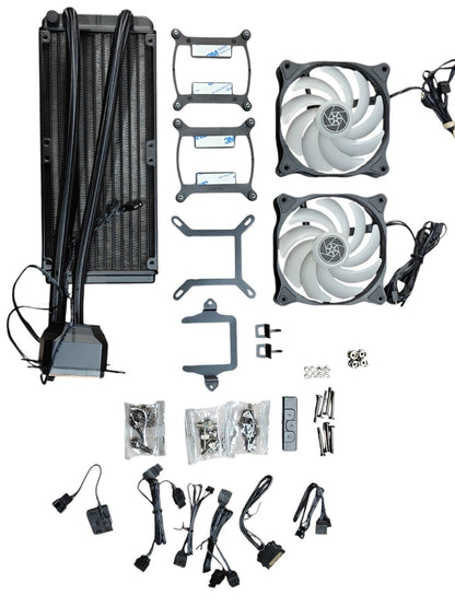 SILVERSTONE SST-PF240-ARGB-V2 240mm, Premium All-in-One Liquid Cooler with ARGB