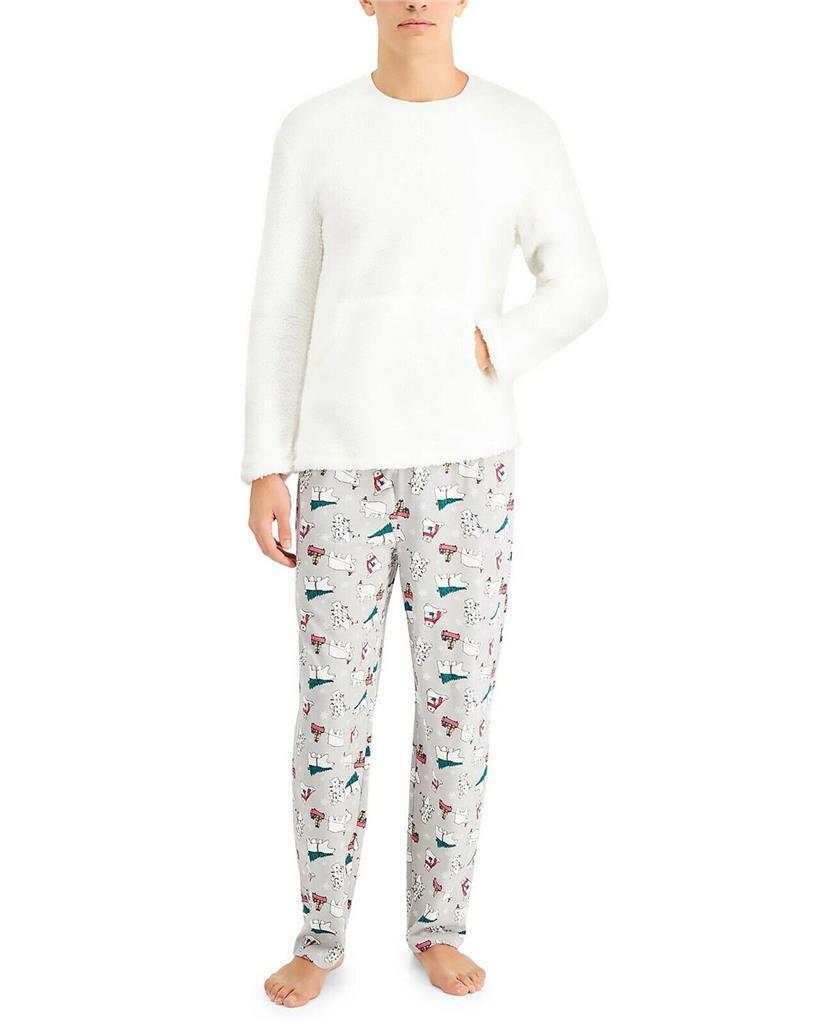 Family Pajamas Matching Men's Polar Bears Fleece Family Pajama Set M