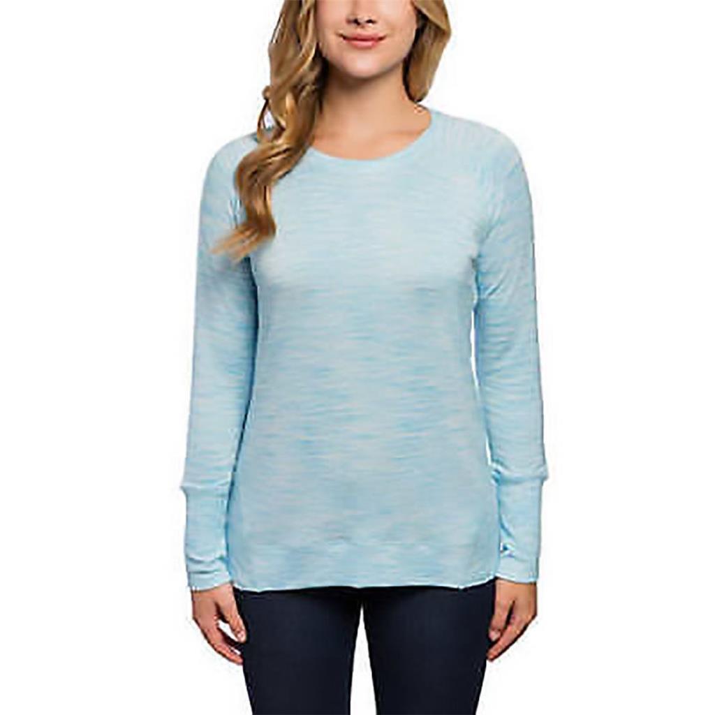 Champion Women's Long Sleeve Tee, BLUE JEWEL, MED 