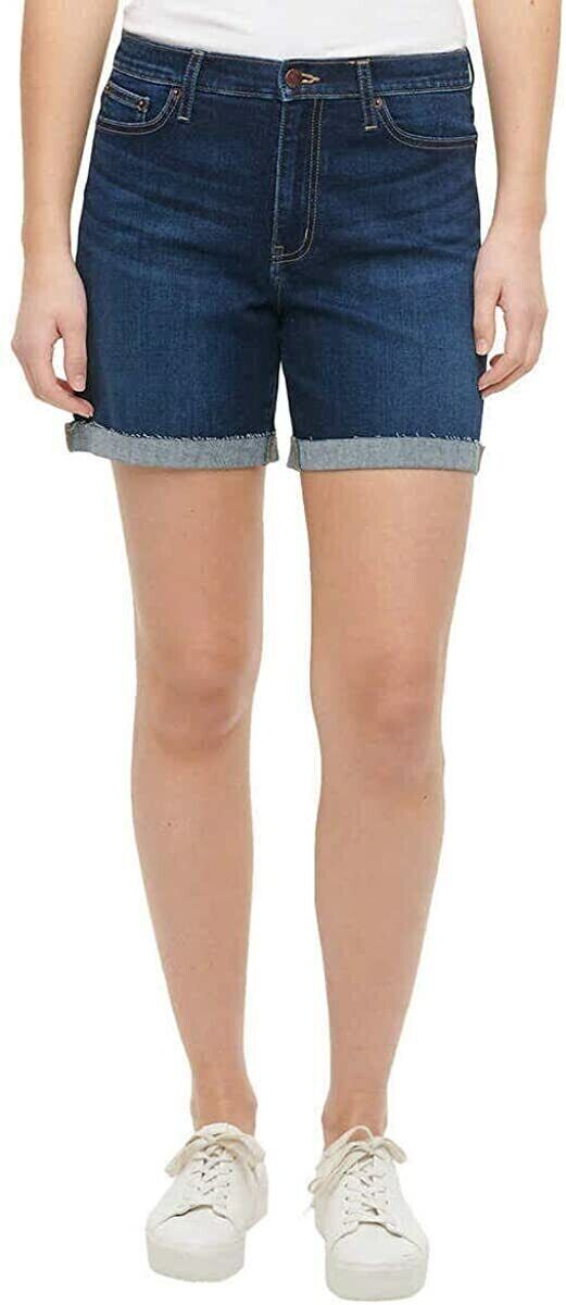 Calvin Klein Jeans Womens Roll Cuff Denim Short, PIF / PACIFIC, 10