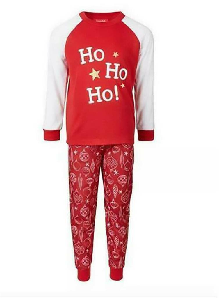 Family Pajamas Unisex Kids  Pajama Set, ORNAMENTS, 4-5