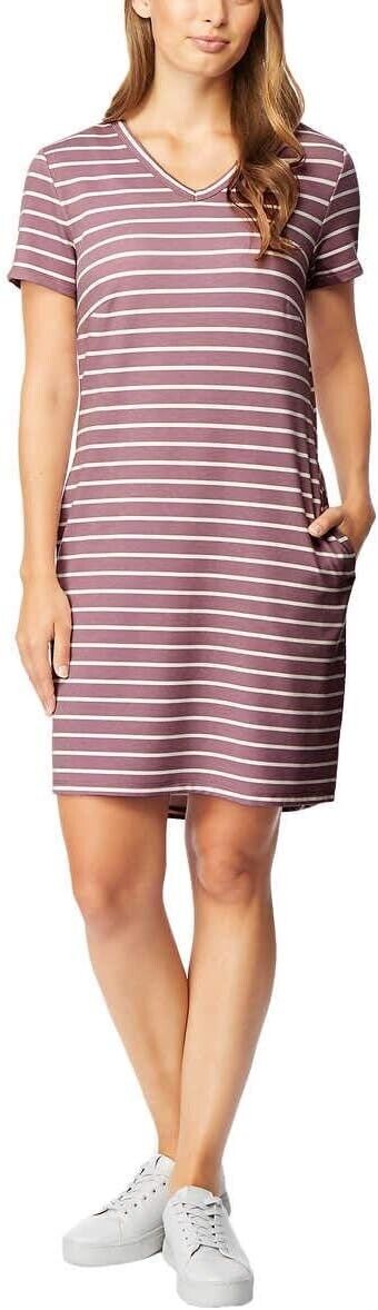 32 DEGREES Cool Women's Relaxed Fit Pullover Dress, Ballerina Pink Stripe, S