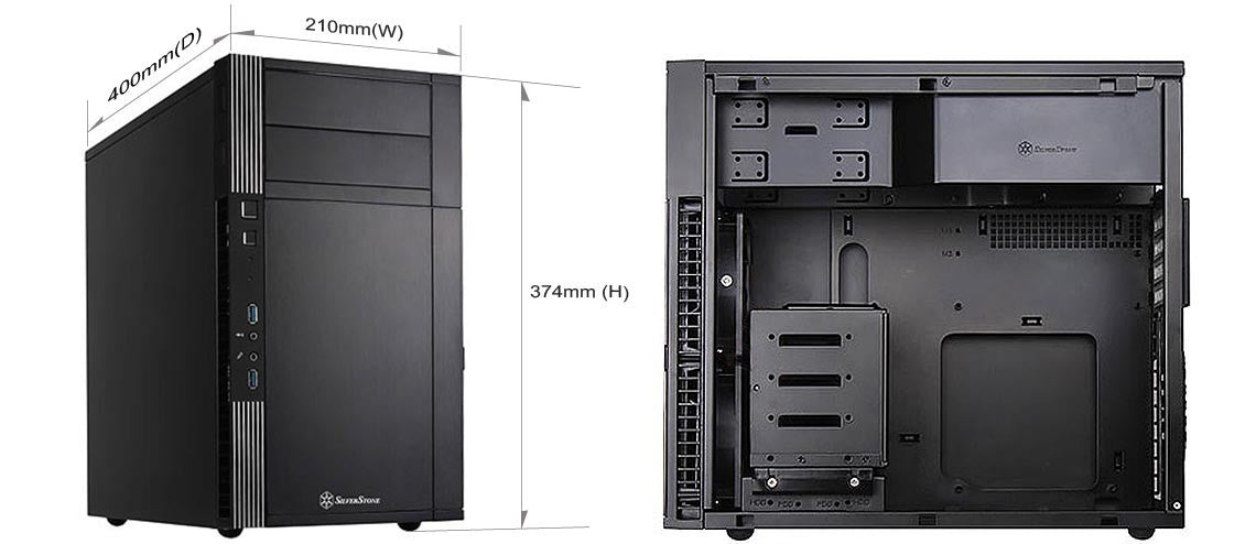Silverstone Precision PS07B MicroATX Mini Tower Case / Computer Case