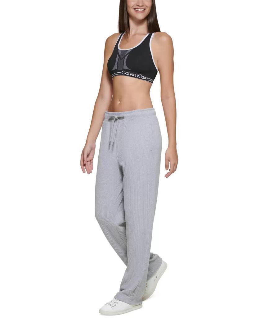 Calvin Klein Ladies Performance Ribbed Track Pants, PEARL GREY HEATHER, S