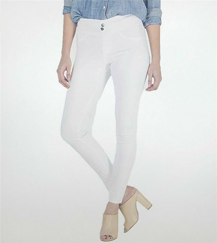 Hue Classic Smooth Denim Skimmer, White, SIZE Small