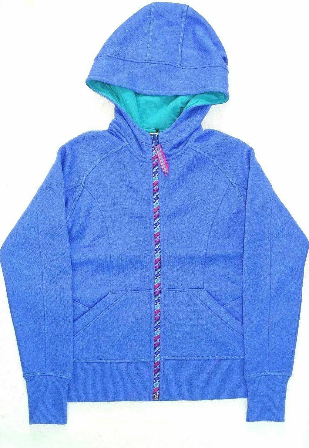 Kirkland Signature Girls' Full Zip Hoodie (S 7/8, Blue/Green) 