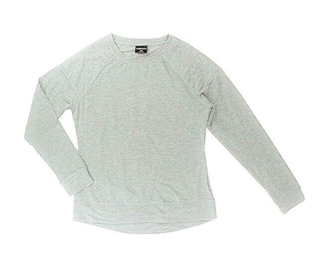 32 Degrees Heat Women's Quilted Crew Neck Fleece Pull On Top, White Space Dye, M