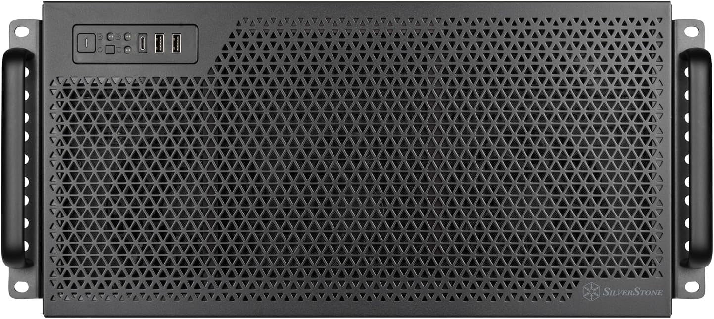 Silverstone RM52 5U Rackmount Server Chassis, Dual 360mm Liquid Cooling Capabil