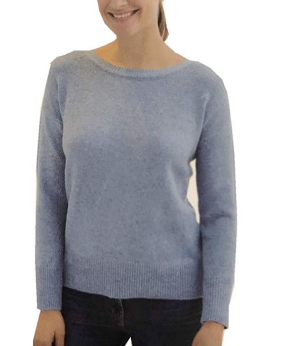Ellen Tracy Women's Long Sleeve Pullover (MED, Bluebell)