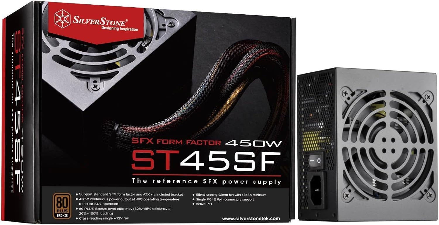 SilverStone  450W SFX Form Factor 80 Plus Bronze Power Supply ST45SF-V3