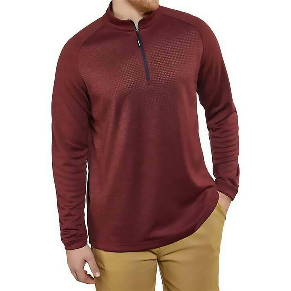 BOLLE 1/4 Zip Pullover Performance Sweatshirt, RHODODENDRON, XXL 