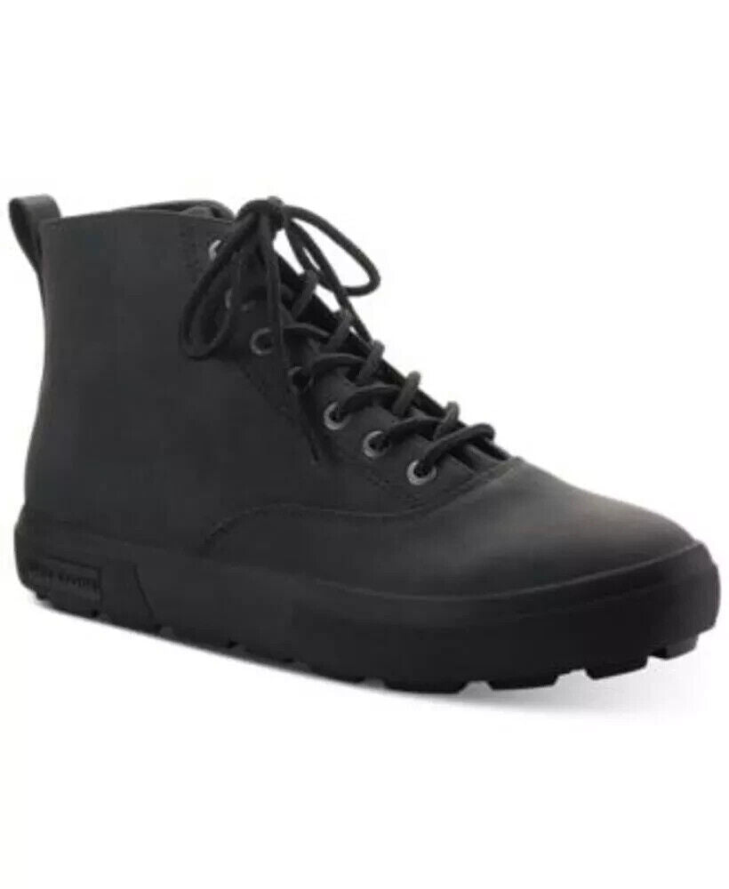 SUN+STONE Men's Gunner Faux-Leather Lace-Up Boots - Black - Size 12M