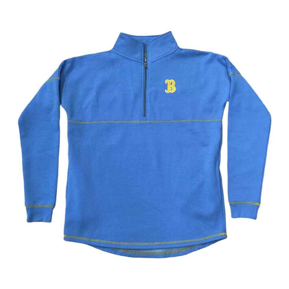 Stadium Athletics Women's UCLA Bruins 1/2 Zip Sweatshirt, BLUE, XL
