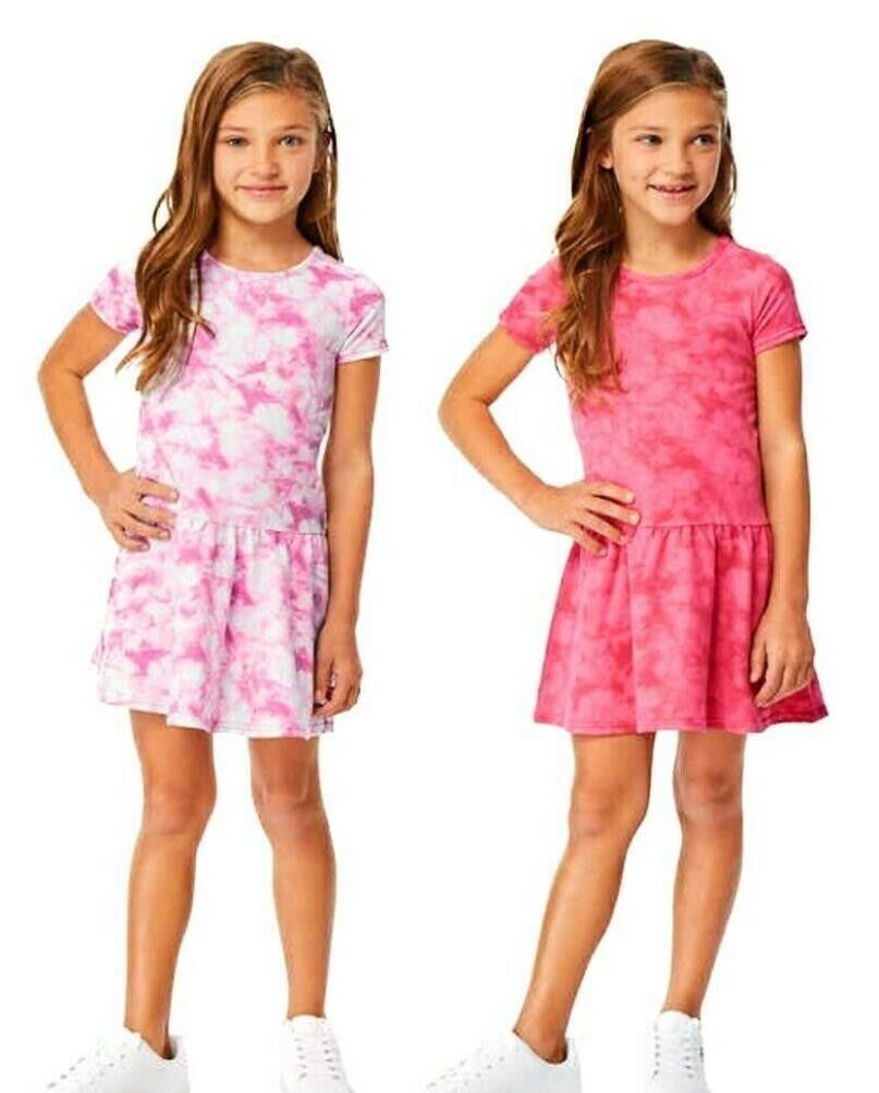 32 Degrees Girls 2 pack Ultra Soft Dress, POPSICL/VIOLET, 4T 