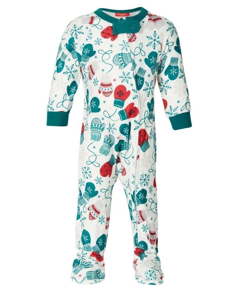 Family Pajamas Matching Baby One Piece Pajama, Mittens, 24 Month
