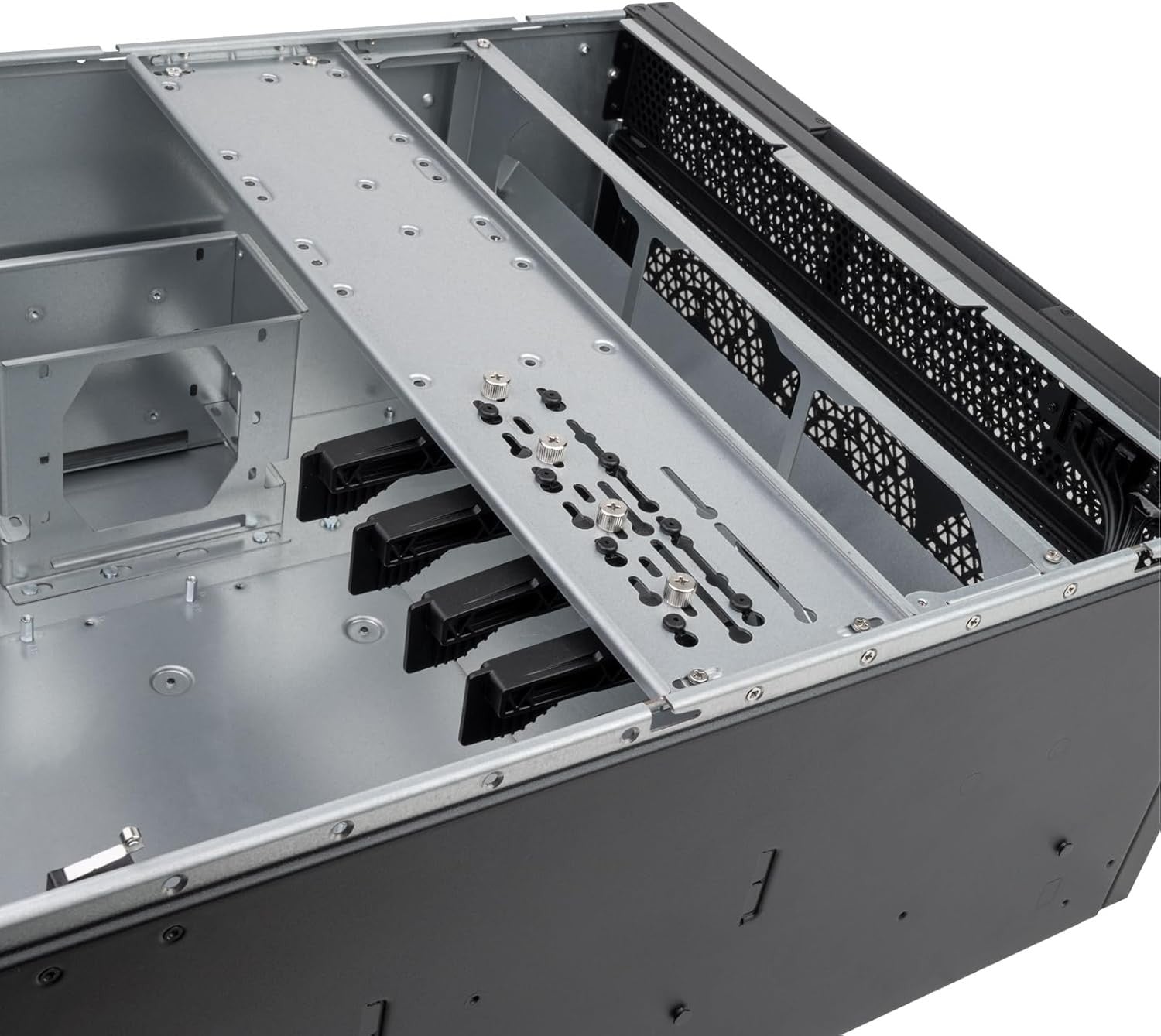 Silverstone RM52 5U Rackmount Server Chassis, Dual 360mm Liquid Cooling Capabil