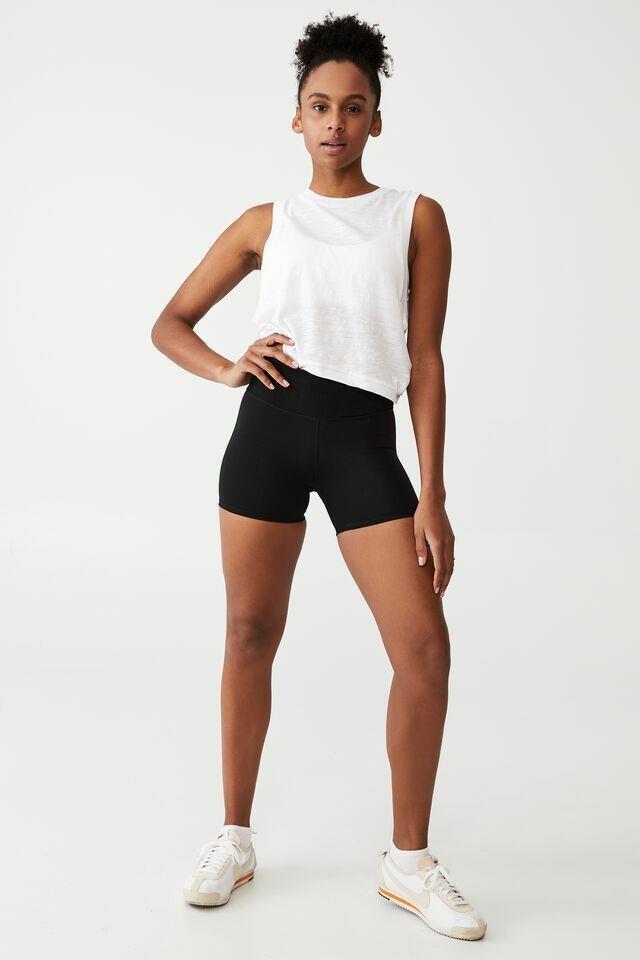 Cotton On Ladies Highwaisted Shortie Short, CORE BLACK, L 