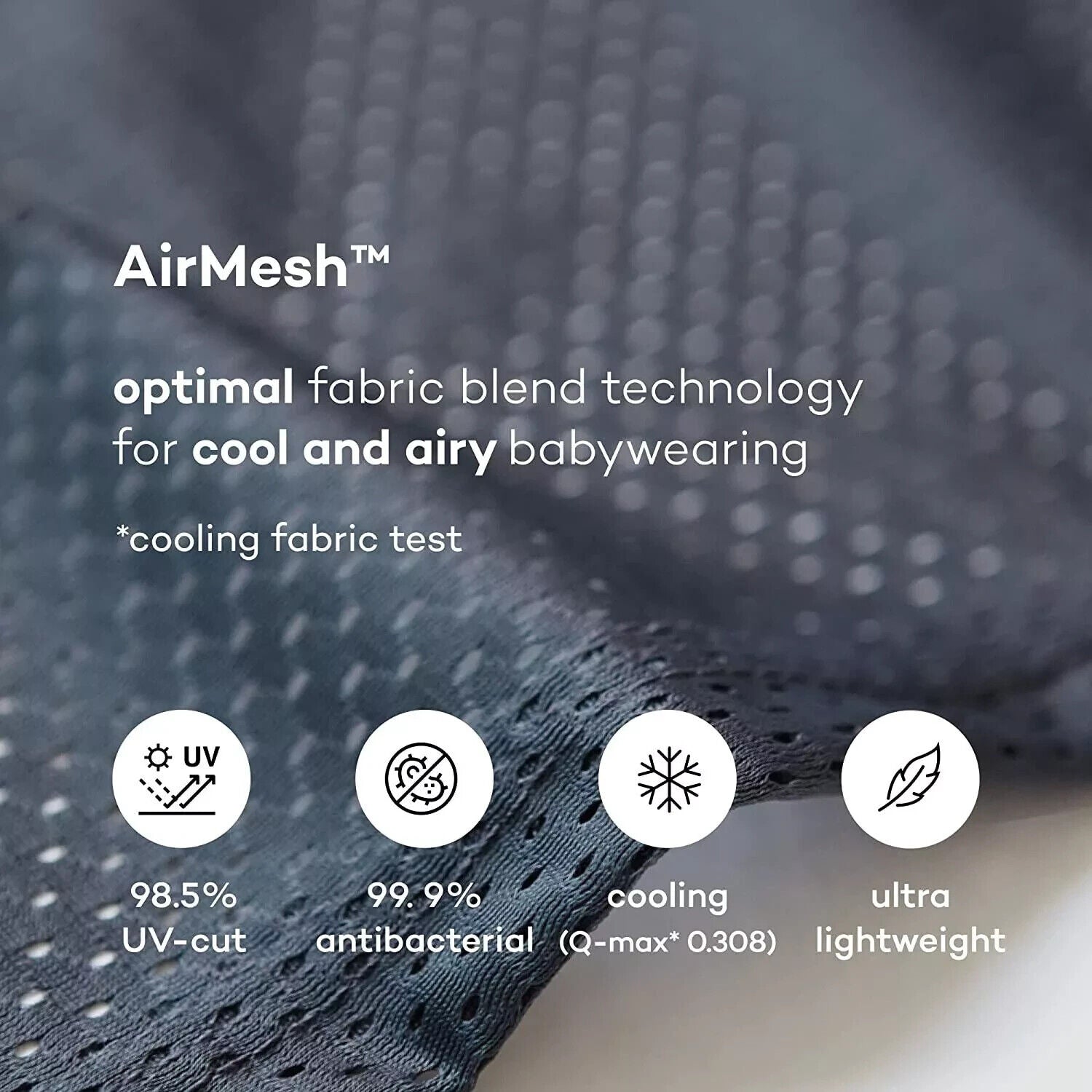 Konny Baby Carrier Flex AirMesh Premium Material- Summer Adjustable M Charcoal