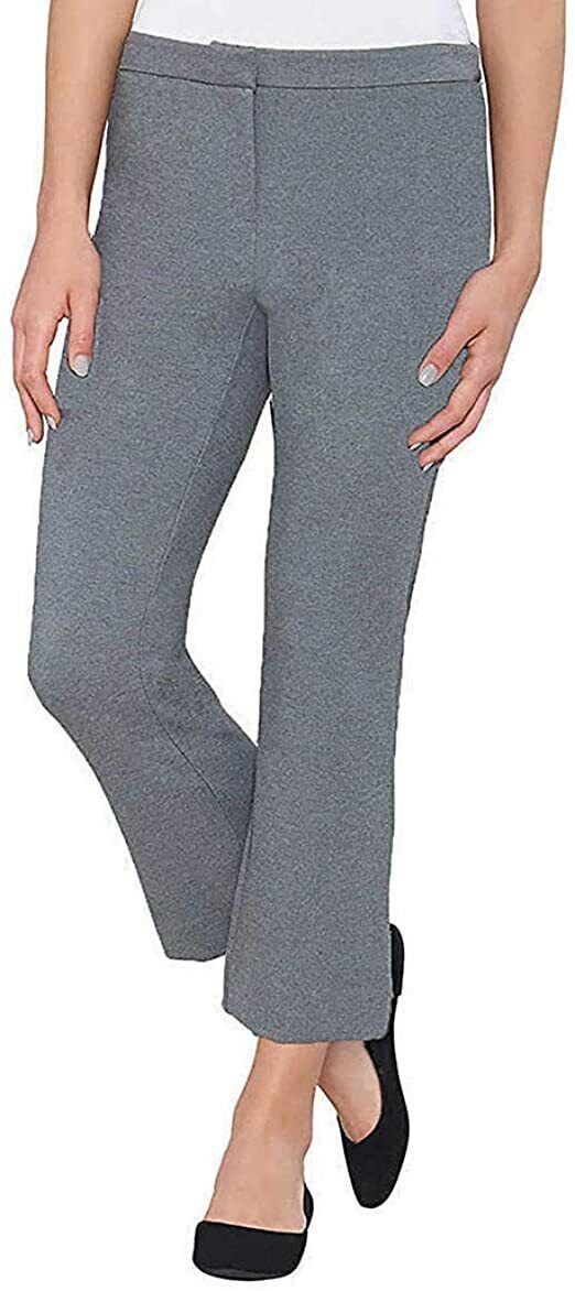 Max & Mia Ladies' Capri Dress Pant, HEATHER GREY, Sz SMALL