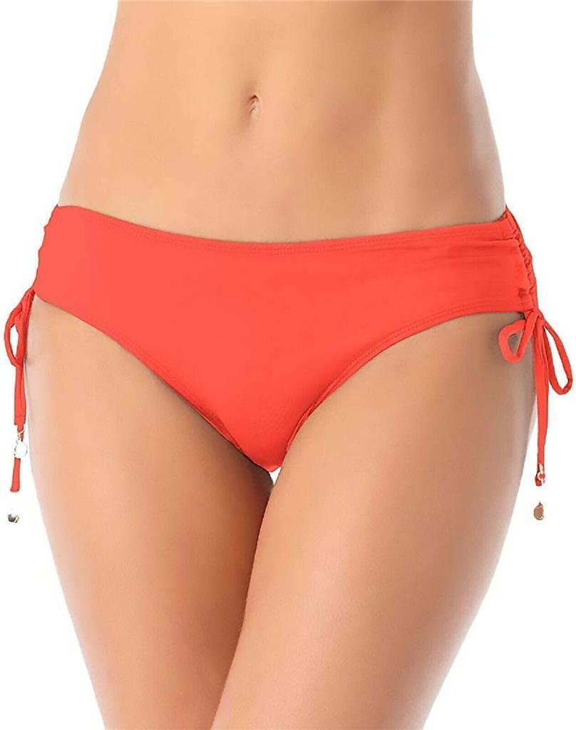 Anne Cole Womens Alex Hipster Side Tie Swim Bottom Separates Orange XS