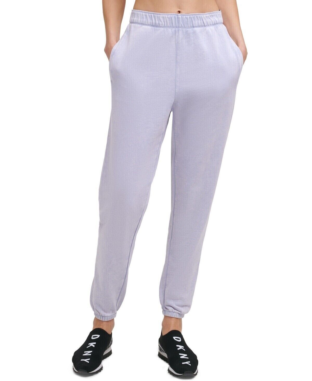 DKNY Womens Cotton Jogger Pants, PALE BLUE, S 