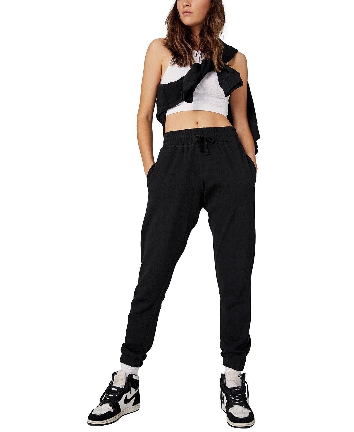 BODY BY COTTON ON Women's Lifestyle Gym Track Pants, Black, Small