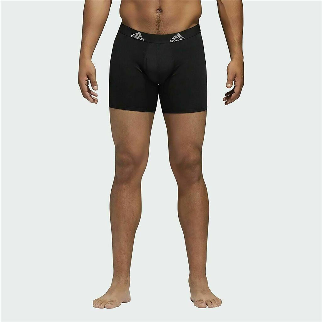 adidas Men's 2 Pack Performance Quick Dry Boxer Brief Underwear, XL 