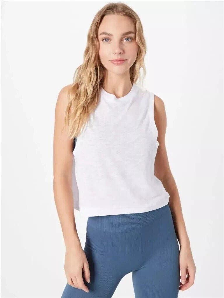 Cotton on Body Women's All Things Fabulous Cropped Muscle Tank, White, Medium