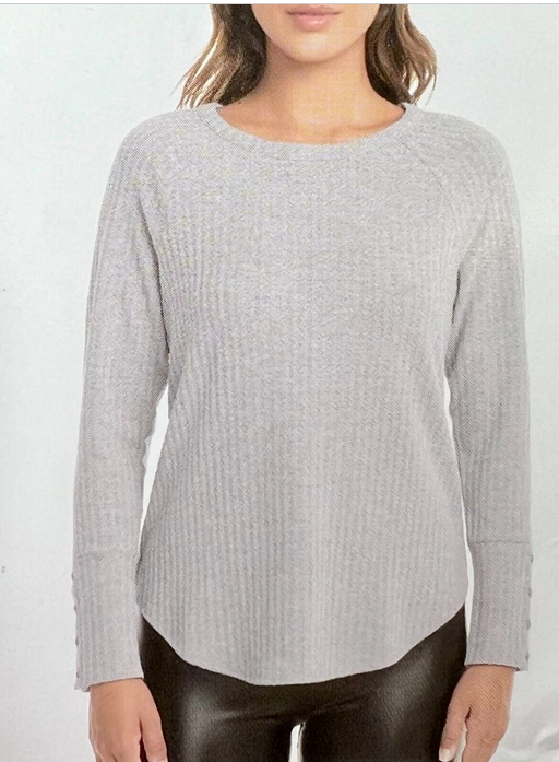 Chaser Ladies' Waffle Thermal Top, HEATHER GREY, XS 
