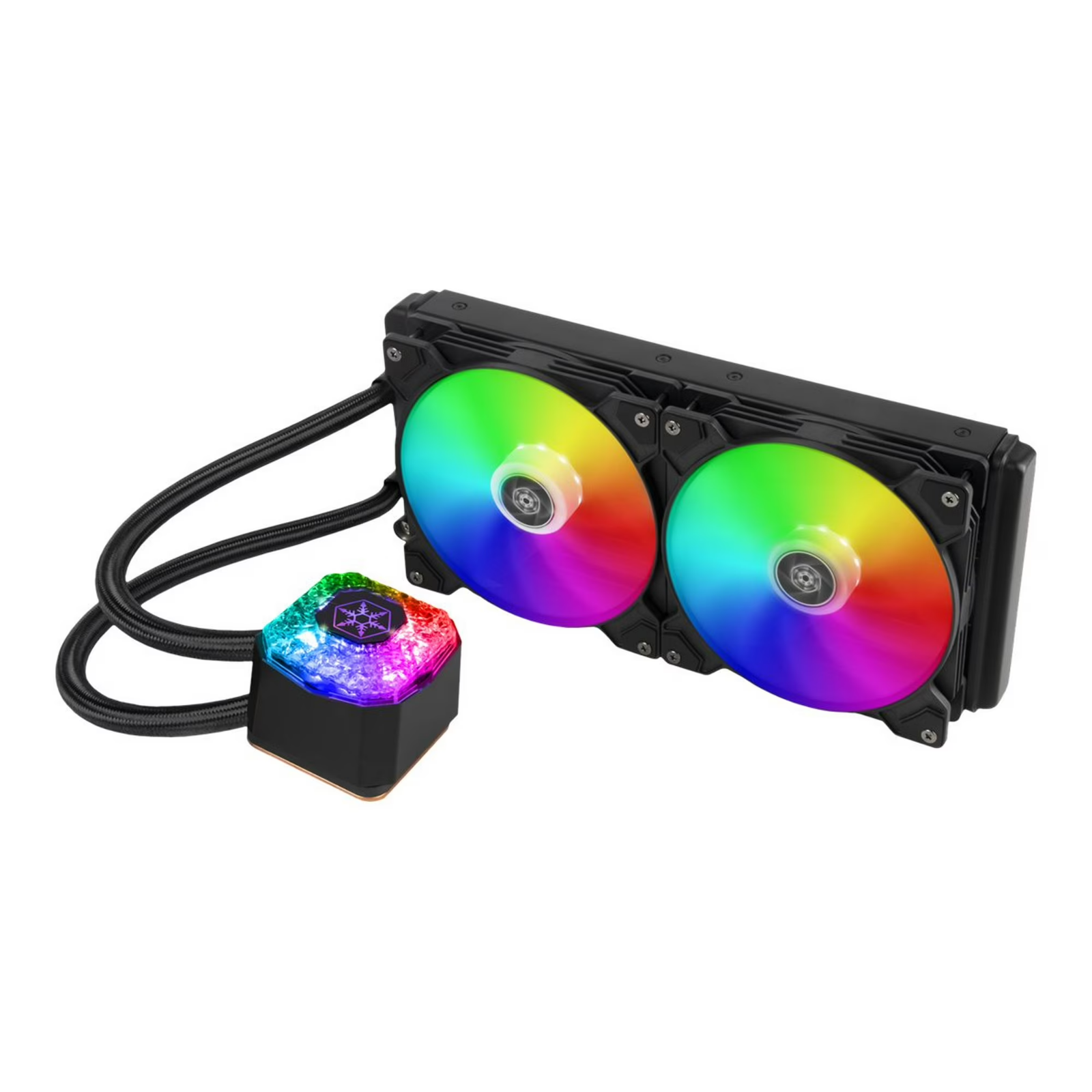 SilverStone IceGem 280, 2 X ARGB 280mm FANS AIO All-in-one Liquid Cooler for AM5