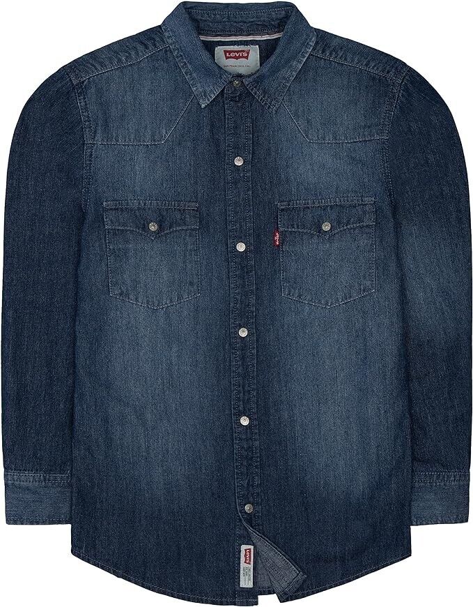 Levi's Boys' Denim Western Shirt Small 8-10 YRS