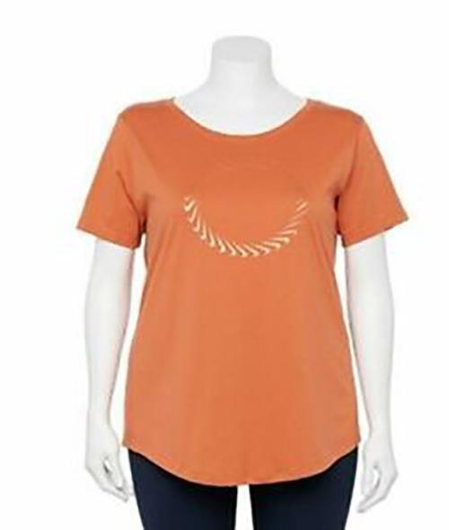 Nike Women's Sportswear Icon Clash Graphic Tee, RUST, 1X 