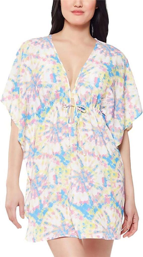 Jessica Simpson Women's Standard Basic Swim Bathing Suit Cover Up Spritz Multi L