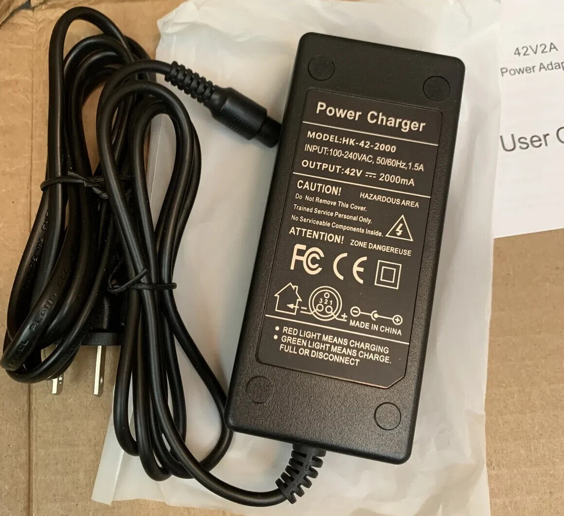 Power Charger Model HK-42-2000 42 Volt 2000mA Replacement AC Power Adapter 