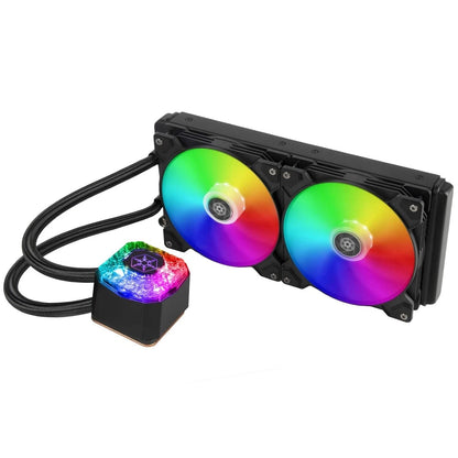 SilverStone IceGem 280, 2 X ARGB 280mm FANS AIO All-in-one Liquid Cooler for AM5