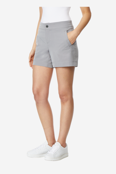 32 DEGREES women stretch woven hiking shorts, Grey, 14